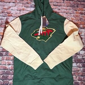 Fanatics Green and Cream Logo Hoodie